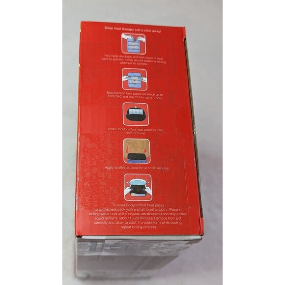 Body Comfort Reusable Therapeutic Heat Packs 6-Piece Sports Pack-- NEW/ SEALED - Picture 3 of 8